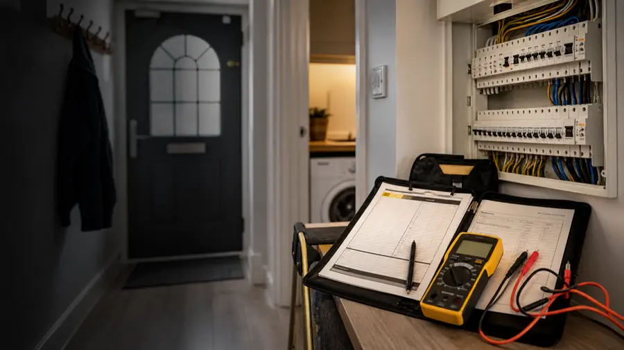 Electrical inspection tools and paperwork