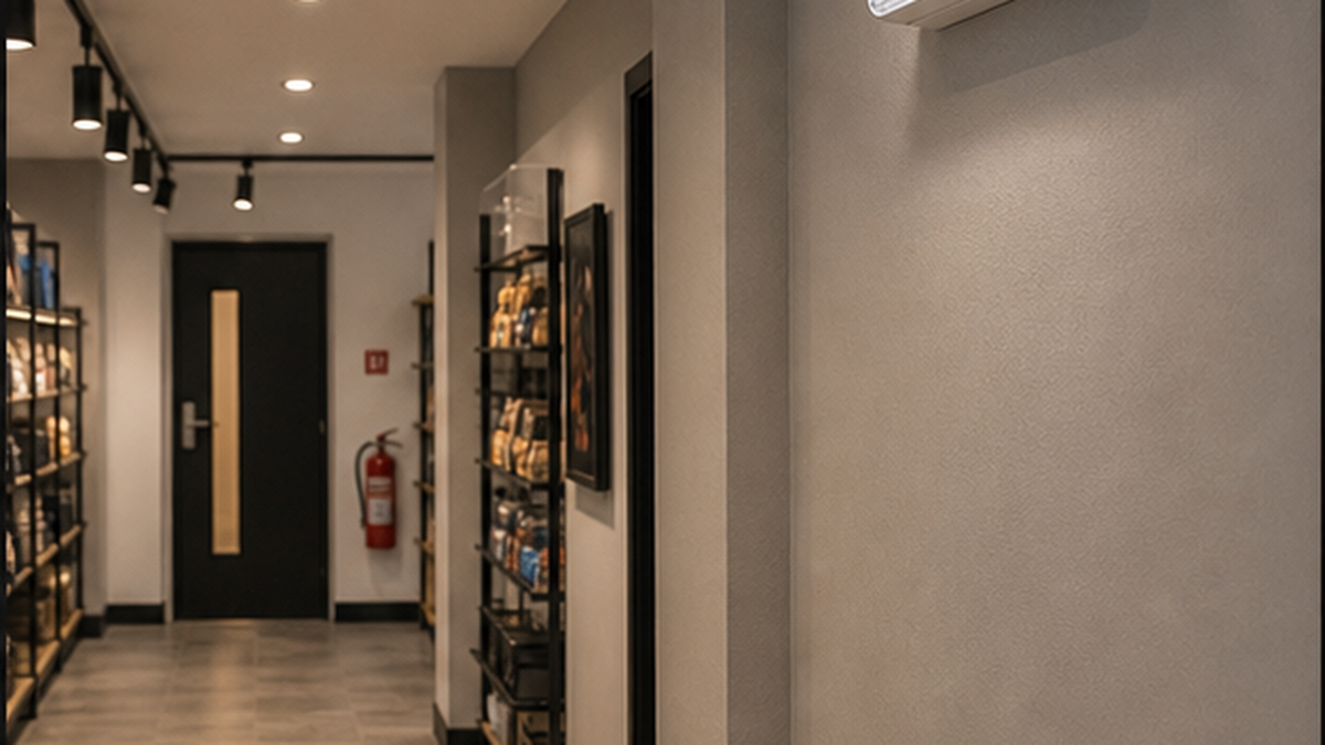 Finished emergency lighting electrical work