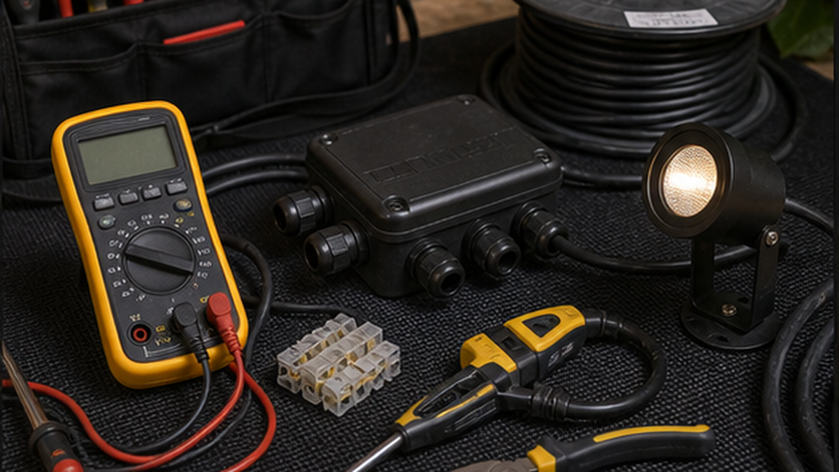 Tools for garden lighting
