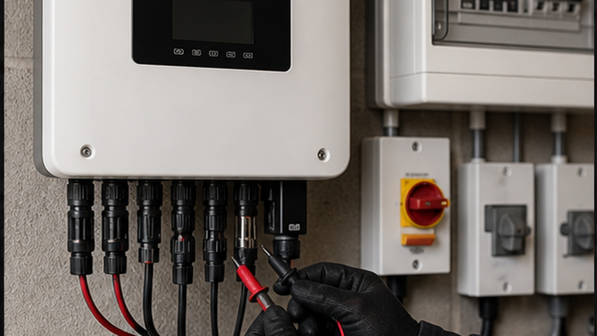 Illustrative solar pv maintenance work in Brechin